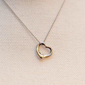 Elsa Peretti Sterling Silver Open Heart Necklace